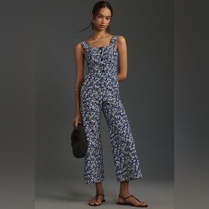 Anthropologie Portside Button-Front Jumpsuit by Maeve Size 14, GUC